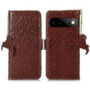 Google Pixel 11 Pro RFID Blocking Leather Case Coffee front