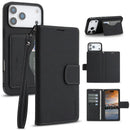 iPhone 18 Pro Leather Wallet Case Black