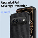 Google Pixel 11 Pro XL Rugged Magnetic Kickstand Case — Carbon Fiber Texture with 2 Tempered Glass Protectors (Black)