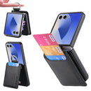 Galaxy Z Flip 8 Card Holder Ring Case Black