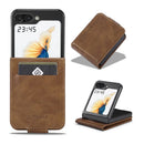 Samsung Galaxy Z Flip8 RFID Leather Card-Slot Case - Brown