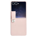 Samsung Galaxy Z Flip 8 Leather Case with Grip Strap - Pink