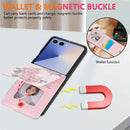 Samsung Galaxy Z Flip 8 Floral Leather RFID Card Case