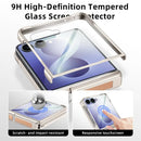 Samsung Galaxy Z Flip 8 Kickstand Leather Case with HD Screen Protector