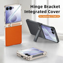 Samsung Galaxy Z Flip 8 Kickstand Leather Case with Privacy Screen Protector