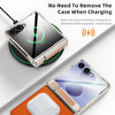 Samsung Galaxy Z Flip 8 Kickstand Leather Case with Privacy Screen Protector