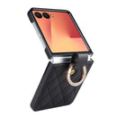 Samsung Galaxy Z Flip 8 Quilted Leather Case with Ring Holder