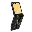 Samsung Galaxy Z Flip 8 Zipper Wallet Case with Shoulder Strap