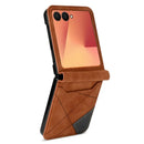 Samsung Galaxy Z Flip 8 Color-Splice Leather Card Case
