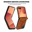 Samsung Galaxy Z Flip 8 Color-Splice Leather Card Case