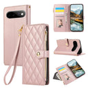 Google Pixel 11 Pro XL Rhombus Wallet Case Rose Gold