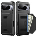 Google Pixel 11 Pro XL Leather Card Holder Case Black