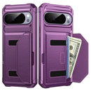 Google Pixel 11 Pro XL Leather Card Holder Case Purple