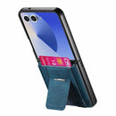 Samsung Galaxy Z Flip 8 Retro Leather Kickstand Card Case