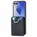 Samsung Galaxy Z Flip 8 Card Holder Kickstand Case with Finger Ring