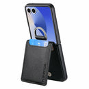 Samsung Galaxy Z Flip 8 Card Holder Kickstand Case with Finger Ring