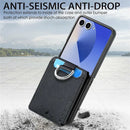 Samsung Galaxy Z Flip 8 Card Holder Kickstand Case with Finger Ring