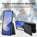 Samsung Galaxy Z Flip 8 Card Holder Kickstand Case with Finger Ring