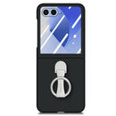 Samsung Galaxy Z Flip8 Skin-Feel Ring Kickstand Case - Black