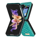 Samsung Galaxy Z Flip 8 Rhombus Shockproof Leather Case