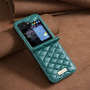 Samsung Galaxy Z Flip 8 Rhombus Shockproof Leather Case