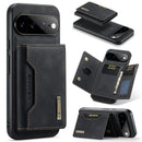 Google Pixel 11 Pro XL Detachable Wallet Case — Magnetic Leather Folio with Kickstand (Black)