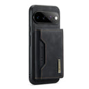 Google Pixel 11 Pro XL Detachable Wallet Case — Magnetic Leather Folio with Kickstand (Black)