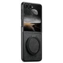 Samsung Galaxy Z Flip 8 Magnetic Leather Case with Rotating Kickstand