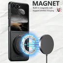 Samsung Galaxy Z Flip 8 Magnetic Leather Case with Rotating Kickstand