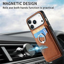 iPhone 18 Pro Leather Ring Case Brown