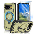 Gritup for Google Pixel 10 Pro XL Case：Compatible with MagSafe | with HD Screen Protector×2 | Metal Rotated Kickstand | Military Grade Drop Proof Protective | Anti-Fingerprint,Black