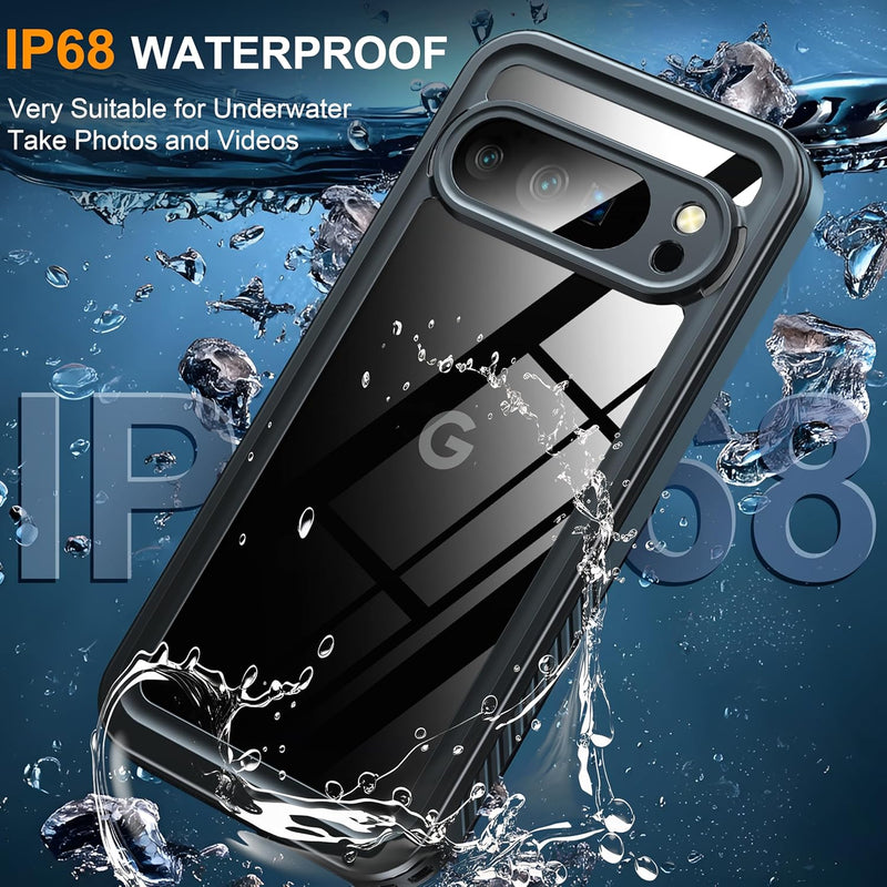 ANTSHARE for Google Pixel 10 Pro XL Case, IP68 Waterproof Case with [Built-in Screen/Camera Protector], 360 Full Body Sealed Protective Shockproof Front and Back Cover for Pixel 10 Pro XL (Black)