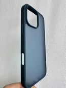 iPhone 16 Pro Case Matte Military Grade Drop Protection Frosted Translucent Black