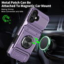 iPhone 16 Wallet Case Card Holder Store 2 Cards 360° Rotated Ring Stand Dual Layer Protection Wallet Phone Case