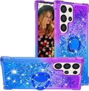 Samsung Galaxy S25 Plus Glitter Kickstand Gradient Quicksand Cover