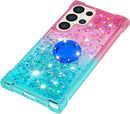 Samsung Galaxy S25 Plus Glitter Kickstand Gradient Quicksand Cover