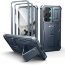 Galaxy S25 FE rugged slide camera cover case in navy blue
