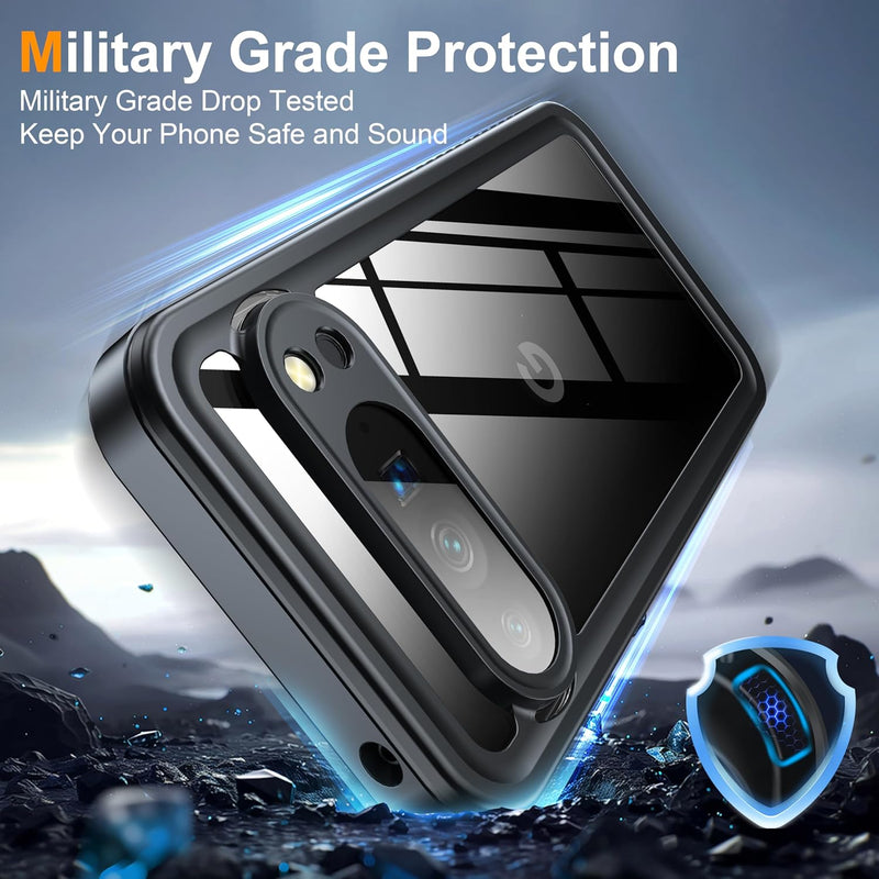 ANTSHARE for Google Pixel 10 Pro XL Case, IP68 Waterproof Case with [Built-in Screen/Camera Protector], 360 Full Body Sealed Protective Shockproof Front and Back Cover for Pixel 10 Pro XL (Black)
