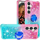 Samsung Galaxy S25 Plus Glitter Kickstand Gradient Quicksand Cover