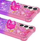 Samsung Galaxy S25 Plus Glitter Kickstand Gradient Quicksand Cover