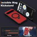 Google Pixel 9 Pro XL Case Build - in Ring Stand Shockproof Anti - Slip Protective Phone Case Black