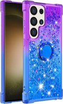 Samsung Galaxy S25 Plus Glitter Kickstand Gradient Quicksand Cover
