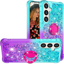 Samsung Galaxy S25 Plus Glitter Kickstand Gradient Quicksand Cover