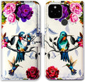 Google Pixel 5 Colorful Universe Sky Leather Flip Phone Case Wallet Cover