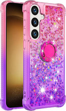 Samsung Galaxy S25 Plus Glitter Kickstand Gradient Quicksand Cover