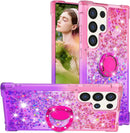 Samsung Galaxy S25 Plus Glitter Kickstand Gradient Quicksand Cover