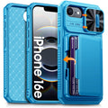 for iPhone 17 Pro Max Case Wallet, Built-in RFID Blocking Card Holder (4-5 Cards), Camera Control Button, Slide Camera Cover, Shockproof Rugged Silicone Phone Case for iPhone 17 Pro Max, Orange