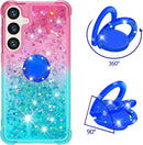 Samsung Galaxy S25 Plus Glitter Kickstand Gradient Quicksand Cover