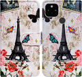 Google Pixel 5 Colorful Universe Sky Leather Flip Phone Case Wallet Cover