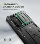 Galaxy S25 FE rugged case with built-in screen protector and two front frames